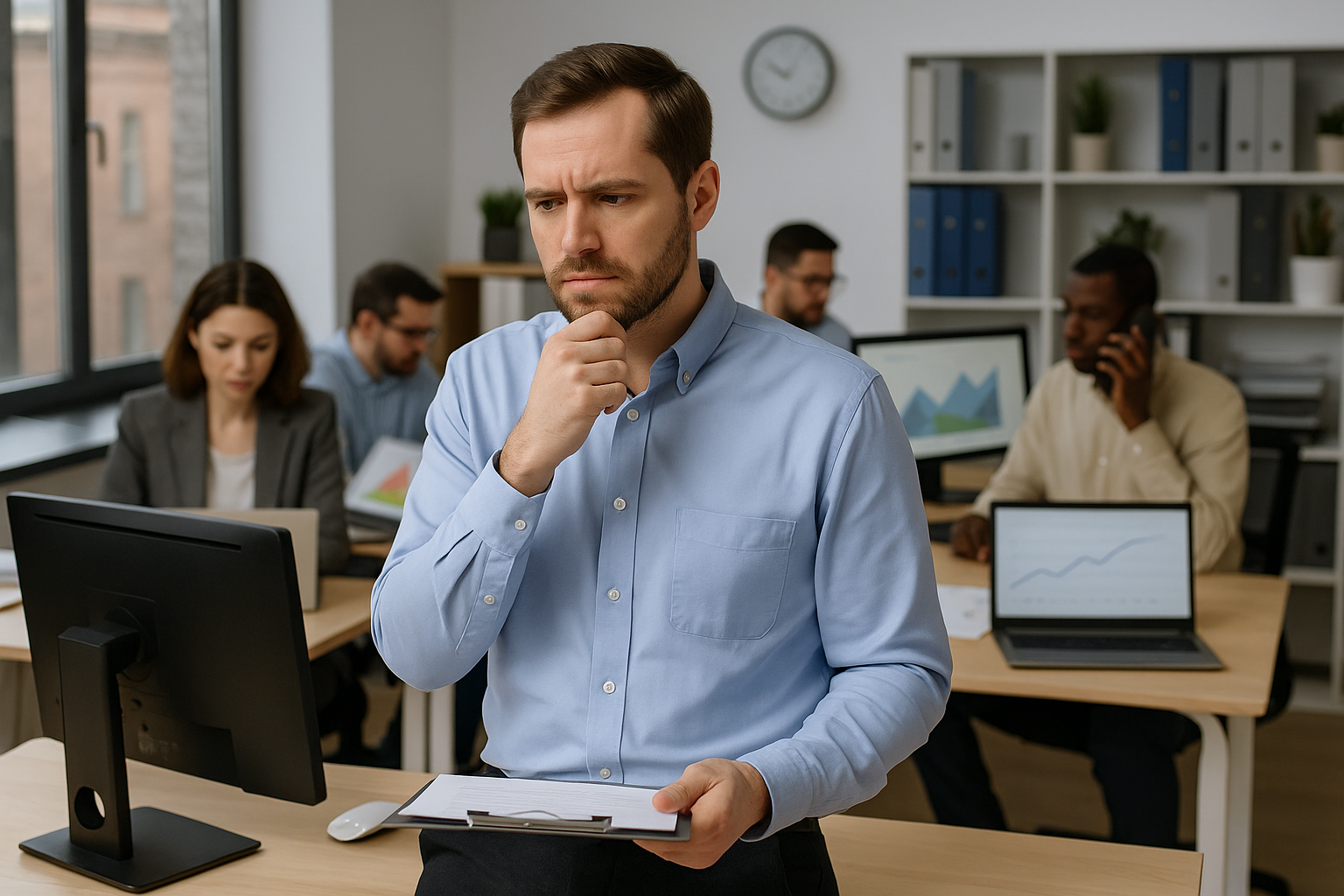 Reunión en la oficina moderna